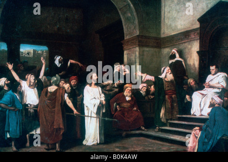 'Le Christ devant Pilate", 1881. Artiste : Mihaly Munkacsy Banque D'Images