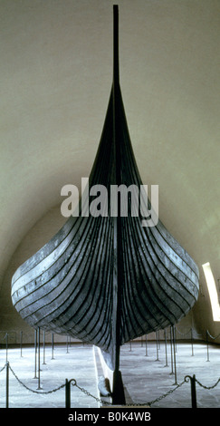 Bateau Viking, en Norvège, 9e siècle. Artiste : Inconnu Banque D'Images
