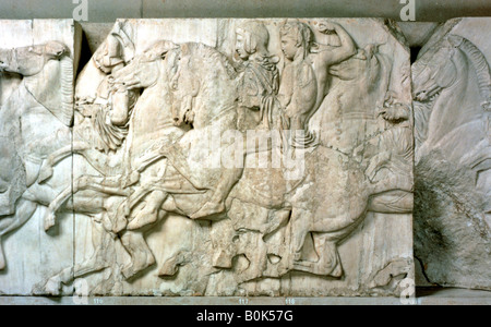 Cavaliers de la frise du Parthénon, 438-432 BC. Artiste : Inconnu Banque D'Images