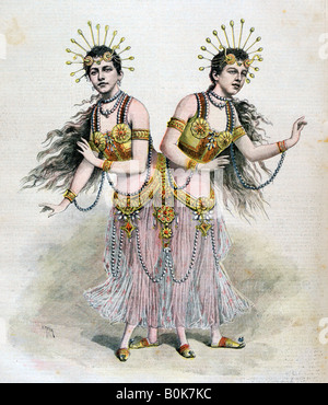 Rosa et Josepha Blazek, Siamois de Bohême, 1891. Artiste : Henri Meyer Banque D'Images