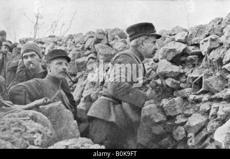 Marchand général de l'inspection des tranchées, Champagne, France, la Première Guerre mondiale, 1915. Artiste : Inconnu Banque D'Images