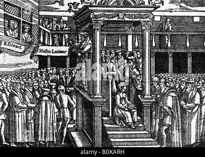 'Latimar prêchant devant le roi Édouard VI', c1550, (c1902-1905). Artiste : Inconnu Banque D'Images