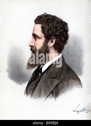 Robert Bulwer-Lytton, 1er comte de Lytton, poète et homme d'État anglais, c1890.Artist : Cassell, Petter & Galpin Banque D'Images