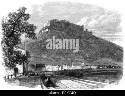 La forteresse saxonne de Konigstein, sur l'Elbe, près de Dresde, Allemagne, 1866. Artiste : Inconnu Banque D'Images