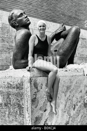 Jeanette Campbell, nageur de l'Argentine aux Jeux Olympiques de Berlin, 1936. Artiste : Inconnu Banque D'Images