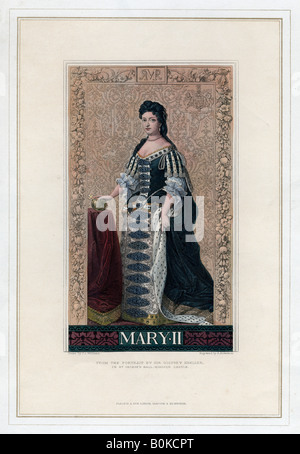 Marie II, reine d'Angleterre, l'Écosse et l'Irlande.Artist : R Anderson Banque D'Images