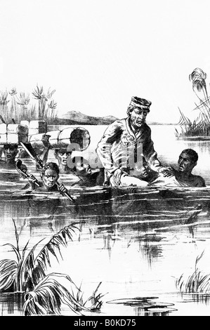 Livingstone sur son dernier voyage, 19e siècle. Artiste : Inconnu Banque D'Images