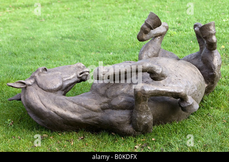 Sculpture cheval lifesize en fibre de France Banque D'Images