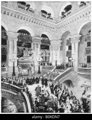 Intérieur de la Grand Opera House, Paris, fin du xixe siècle. Artiste : John L Stoddard Banque D'Images
