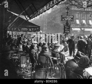 Café de la paix, Paris, 1937. Artiste : Martin Hurlimann Banque D'Images