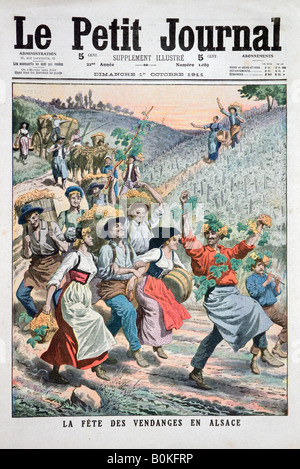 Festival des vendanges en Alsace, 1911. Artiste : Inconnu Banque D'Images