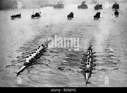 Oxford et Cambridge Boat Race, Londres, 1926-1927. Artiste : Inconnu Banque D'Images