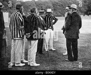 Cricketers Royal à Cumberland Lodge, Windsor Great Park, Berkshire, 1911 (1912).Artiste : Ernest Brook Banque D'Images