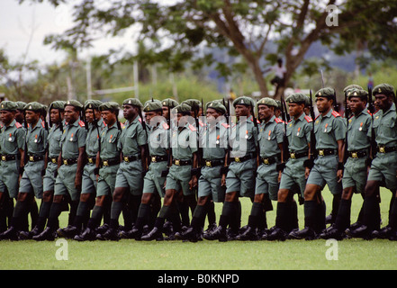 Des soldats de la Force des îles du Pacifique Papouasie Nouvelle Guinée Banque D'Images