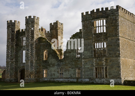 Les Ruines Cowdray qui ont été construits en 1542 pour la famille Montague sont un monument de Midhurst, West Sussex, Angleterre. Banque D'Images