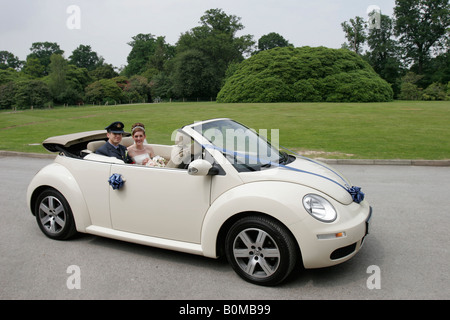 Voiture de mariage Banque D'Images