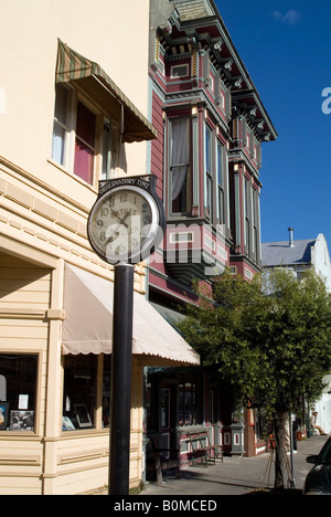 Rue principale, le Village de Ferndale, California, USA. Banque D'Images