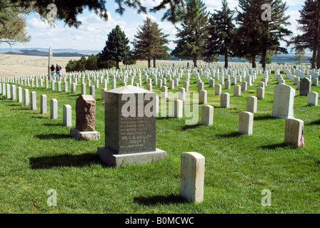 Little Big Horn Battlefield, Monument National, Montana, USA. Banque D'Images