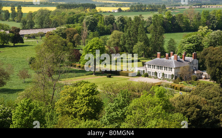 Vue aérienne d'une maison de campagne anglaise, Berry place près de Ashwell dans Hertfordshire UK campagne. Banque D'Images