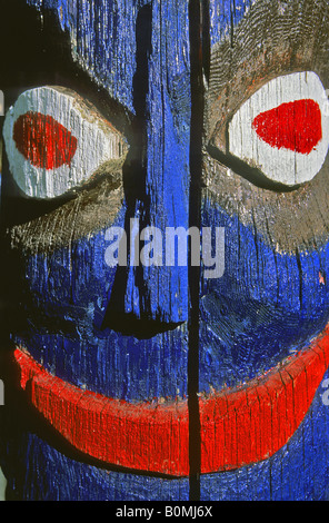 Partie d'un totem en Ontario, Canada Banque D'Images