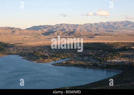 Tekapo township du Mont John Observatory ile sud Nouvelle Zelande Banque D'Images