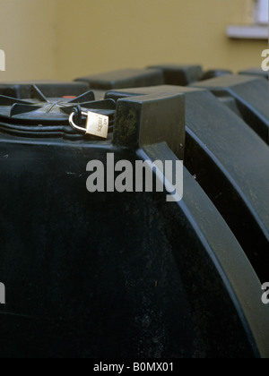 Cadenas sur le fioul domestique le réservoir de carburant Banque D'Images