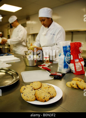 L'école secondaire de l'hospitalité et la formation de chef cuisine Banque D'Images