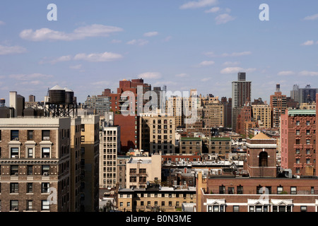 Une vue sur les bâtiments de l'Upper West Side, New York City Banque D'Images