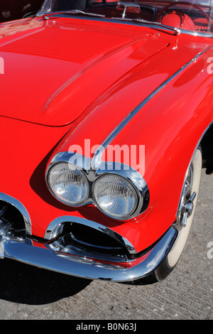 Chevrolet Corvette C1 rouge produite entre 1956 1962 Banque D'Images