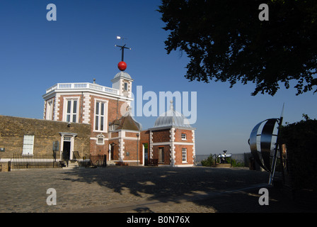 Flamsteed House, une partie de l'Observatoire Royal de Greenwich Park, London UK Banque D'Images