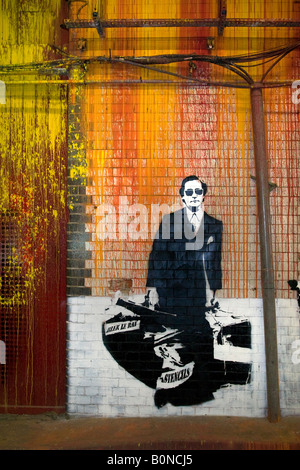 L'art du pochoir de Banksy Festival Canettes Banque D'Images