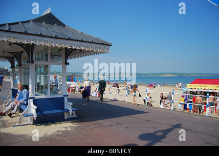 Promenade de la plage, l'Esplanade, Weymouth, Dorset, Angleterre, Royaume-Uni Banque D'Images