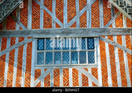 Sans objet hall bâtiment bois élisabéthain avec des briques rouges, Suffolk Aldeburgh Banque D'Images