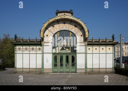 Wien, Wagner-Pavillon am Karlsplatz, Banque D'Images