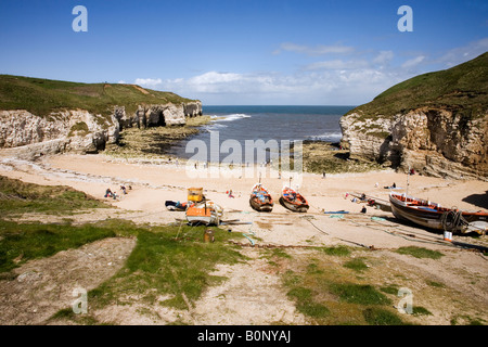 North Landing, Flamborough, près de Bridlington, Yorkshire, Angleterre Banque D'Images