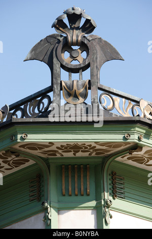 Wien, Wagner-Pavillon am Karlsplatz, Détail Banque D'Images