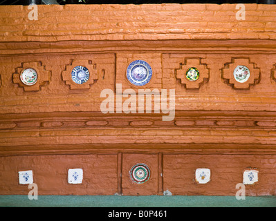 Le mur intérieur, mosquée Panjunan, Solo, Java, Indonésie Banque D'Images