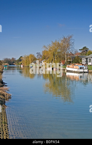 Dans le Resevoir Surfleet Lincolnshire Fens Banque D'Images