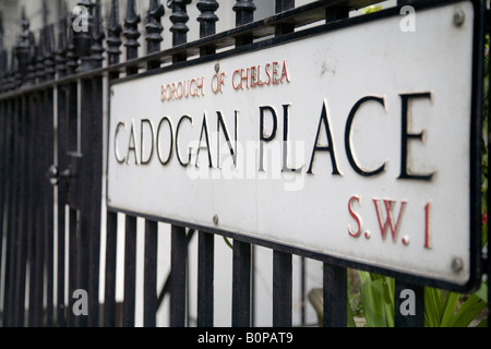 Cadogan Place Road Sign Banque D'Images