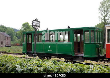 Transport Vert au musée du tram à la somme et dans les Ardennes Belge Banque D'Images