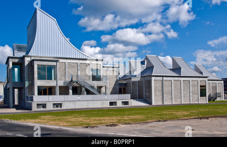 Vue depuis le sud/est de l'Utzon Center dans le port d'Aalborg Danemark prise peu après le 1 mai 2008 l'ouverture. Banque D'Images