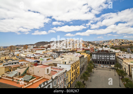 Vue sur Las Palmas à partir de la cathédrale de Santa Ana Banque D'Images