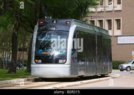 METRORail Red Line light rail à Houston au Texas Banque D'Images