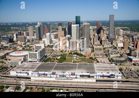 Vue aérienne du centre-ville de Houston au Texas Banque D'Images