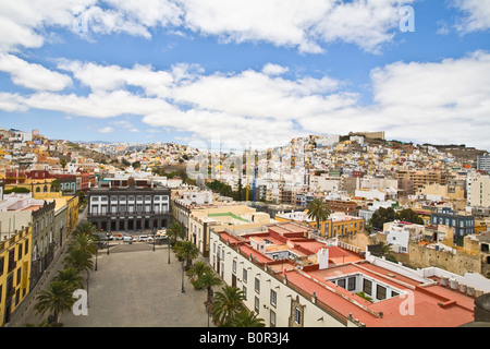 Vue sur Las Palmas à partir de la cathédrale de Santa Ana Banque D'Images