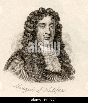 George Savile, 1st Marquis de Halifax, 1633 -1695. Homme d'État, écrivain et politicien anglais. Banque D'Images