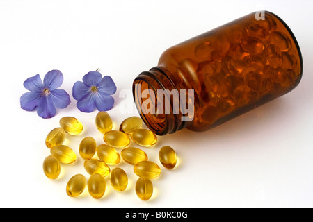 Capsules de lin Banque D'Images