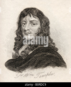 Temple Sir William, 1st Baronet, 1628 - 1699. Homme d'État et essayiste britannique. Banque D'Images