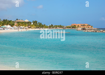 Le Kontiki Beach, Curacao, Antilles néerlandaises Banque D'Images