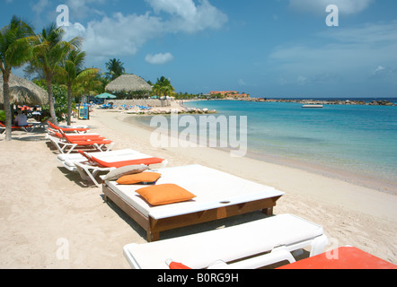 Le Kontiki Beach, Curacao, Antilles néerlandaises Banque D'Images